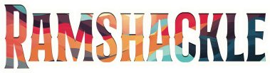 Wordmark 'RAMS GLOBE' in bold multicolor abstract shapes inside the letters. - Clayton, GA