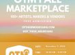 Poster advertising OTM Fall Marketplace in Downtown Clayton, GA with 100+ artists and free admission.