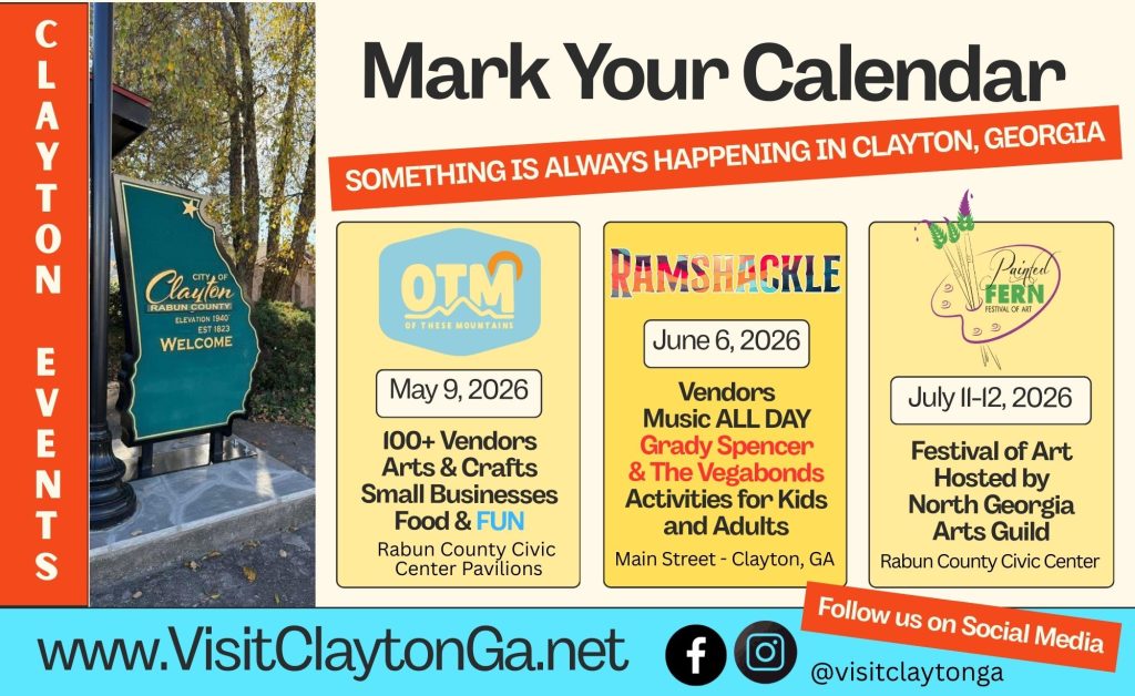Clayton's Upcoming Events