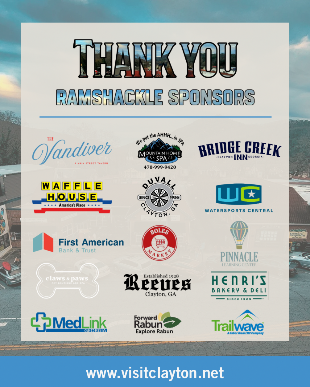 Ramshackle 2026 Sponsors