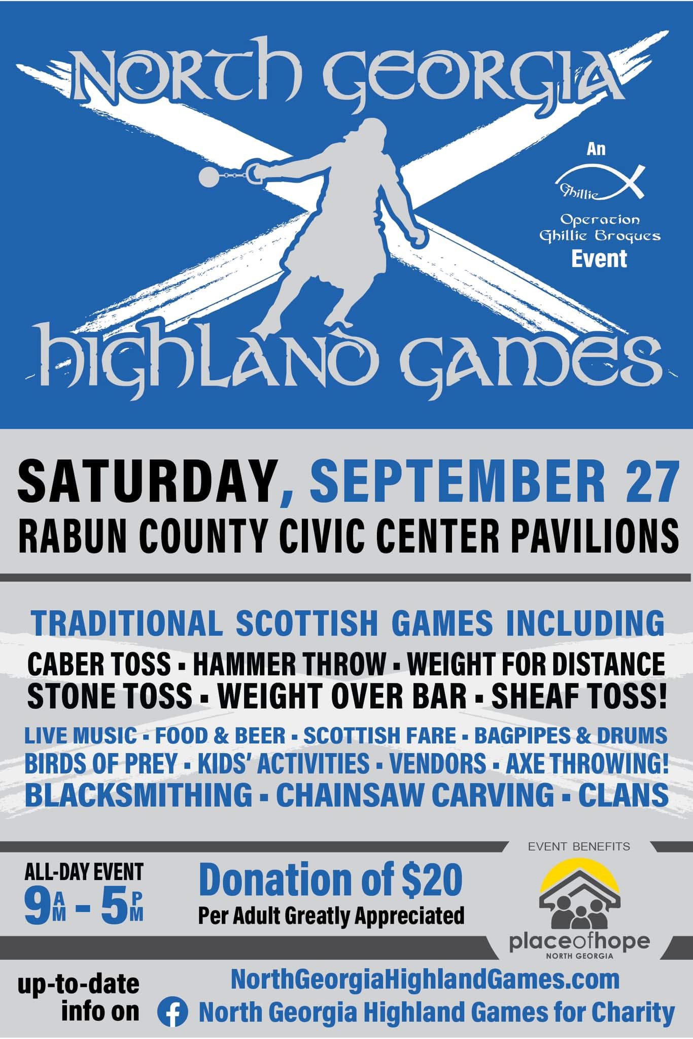 North Georgia Highland Games – September 27, 2025 - Clayton Merchants & Business Association - Choose Local North Georgia Highland Games – September 27, 2025